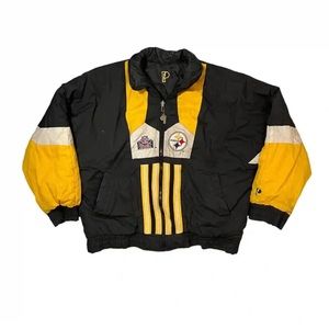 Vintage Reversible NFL Pittsburgh Steelers Puffer Coat